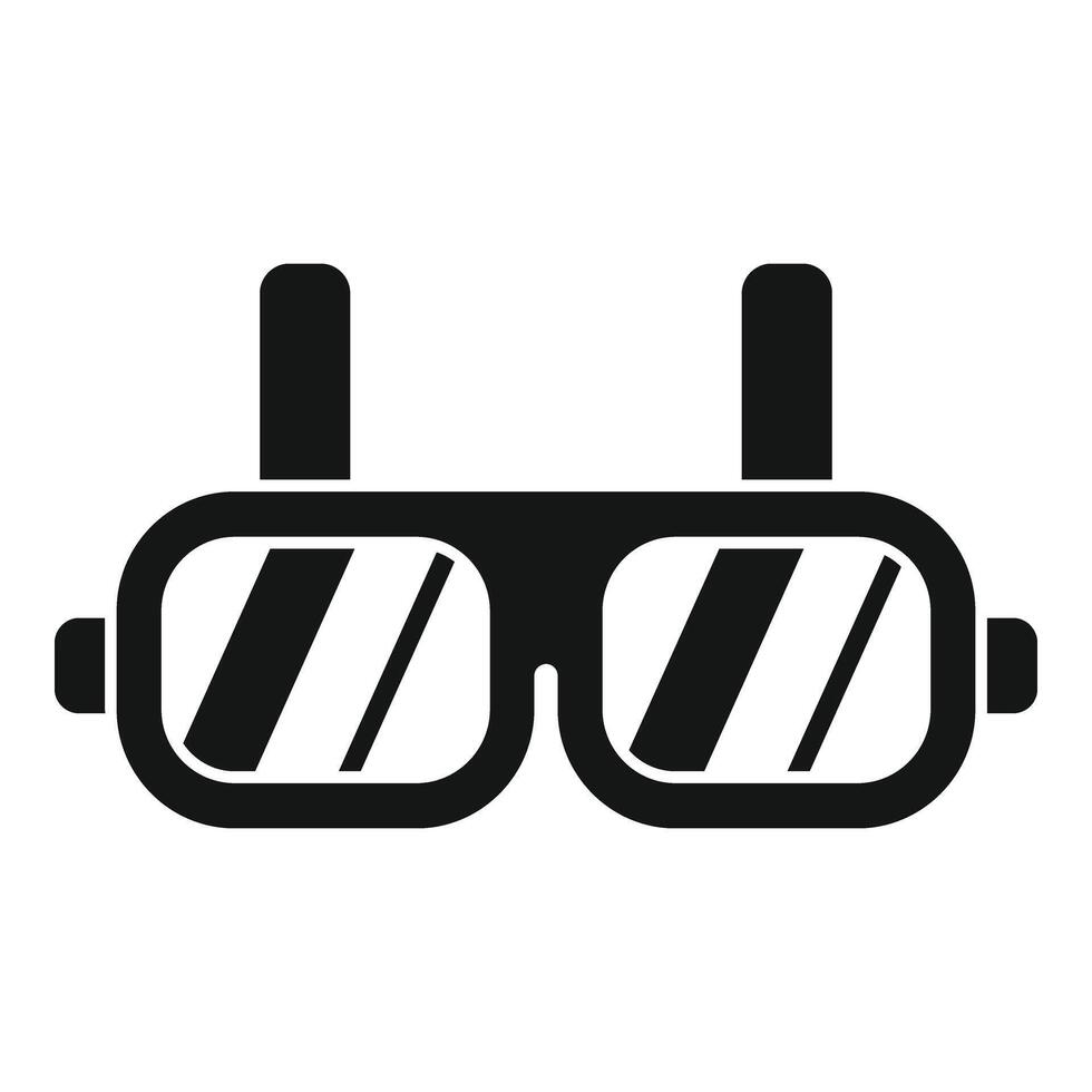 Cinematic vr glasses icon simple vector. Cyber game future vector