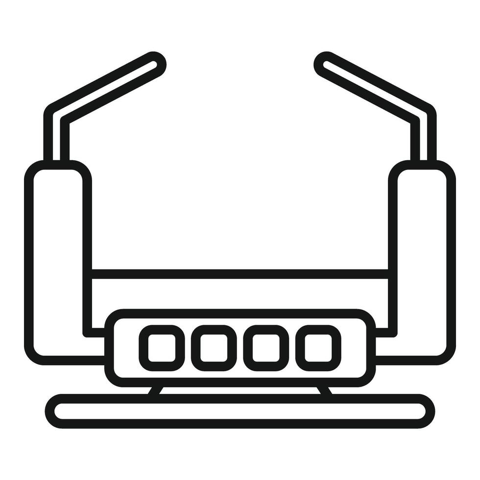 Cyber platform icon outline vector. Person vr gaming vector