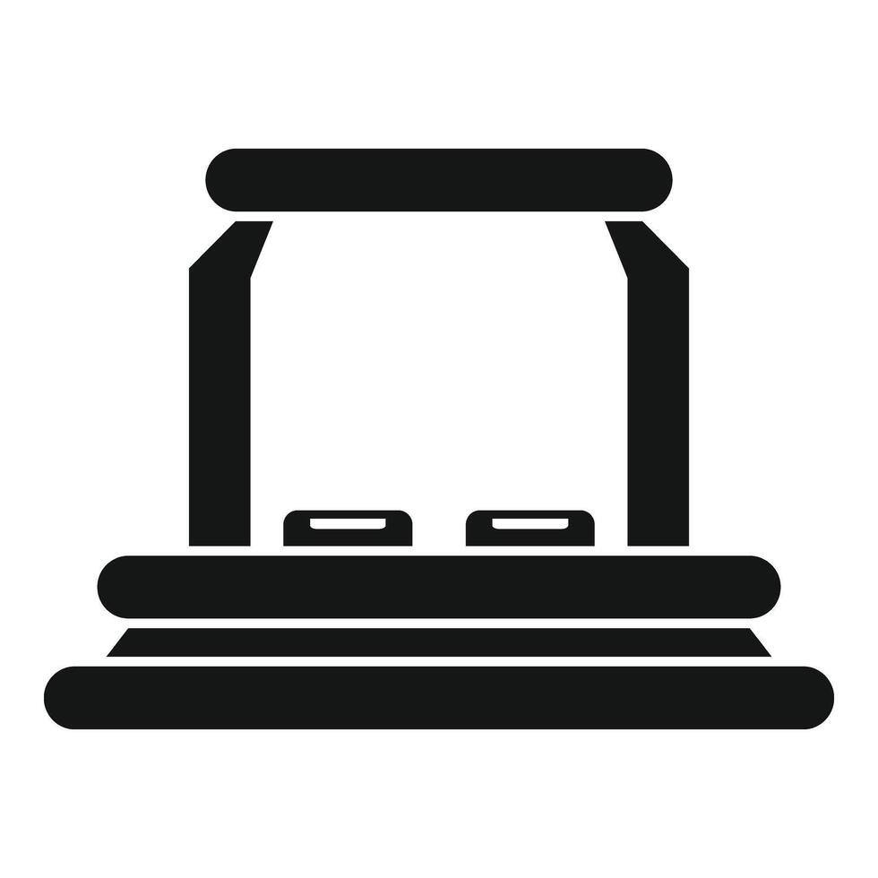 Vr interface platform icon simple vector. Cyber social program vector