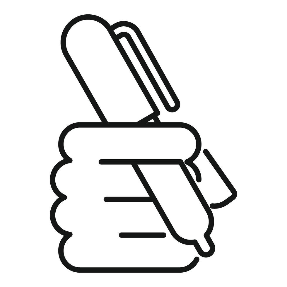 Handwriting access icon outline vector. Data tone vector