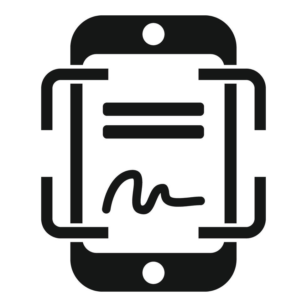 Writing signature icon simple vector. Check data user vector