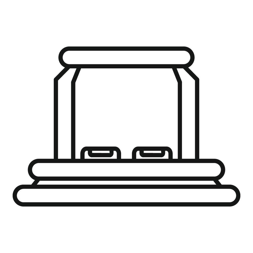 Vr interface platform icon outline vector. Cyber social program vector