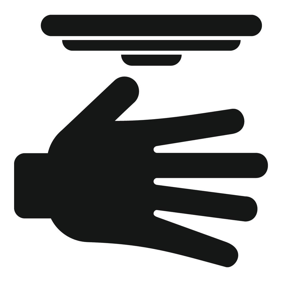 Fast palm scanning icon simple vector. Board code vector