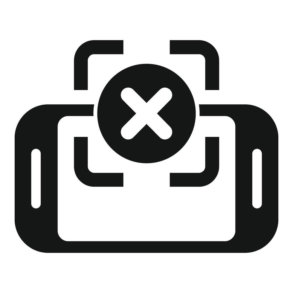Phone scanner id icon simple vector. Bio human print vector