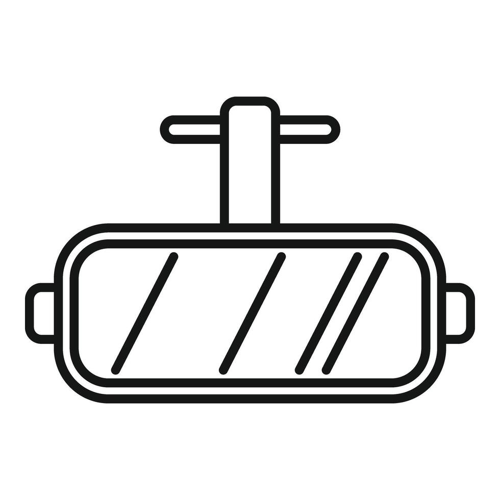 Glass vr headset icon outline vector. Social glass future vector