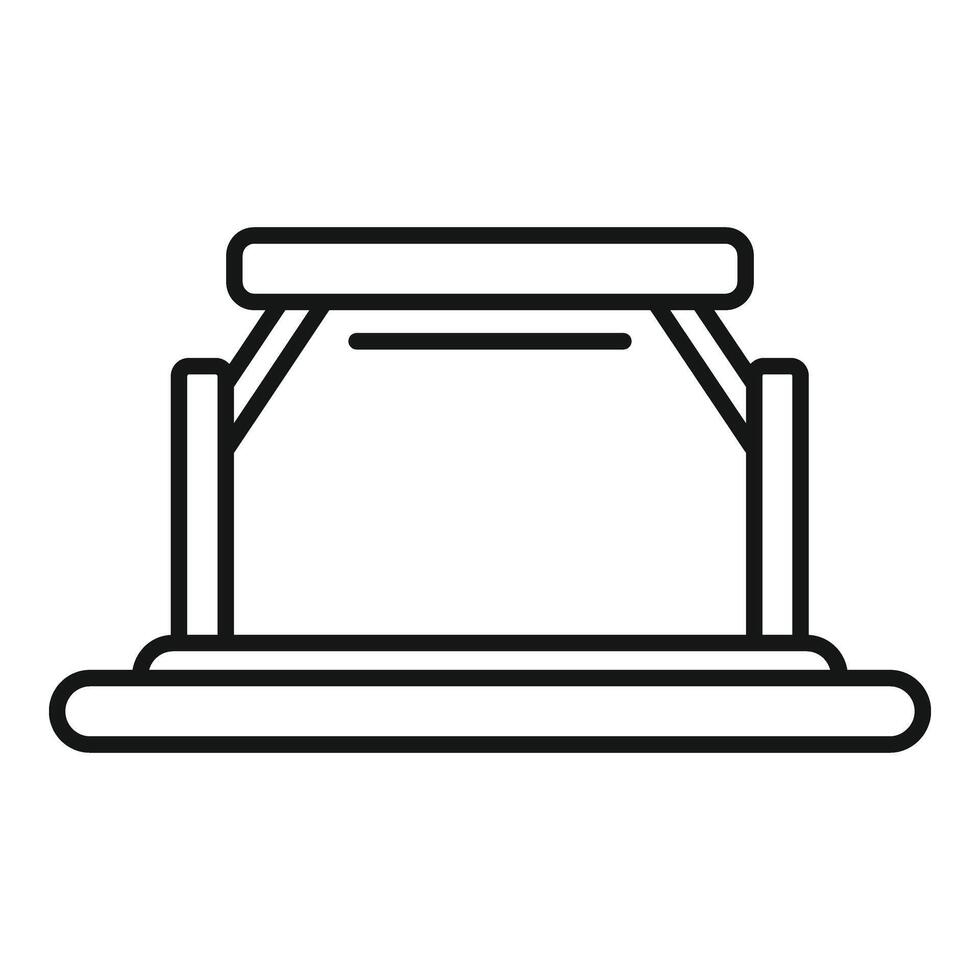 Interface vr platform icon outline vector. Game tech cyber vector