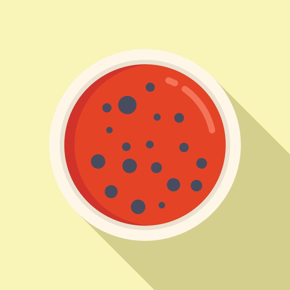 Savory cream soup icon flat vector. Cook meal vector