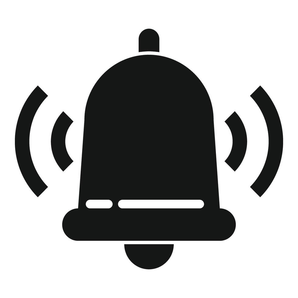 Alarm ringer bell icon simple vector. Secured coverage vector