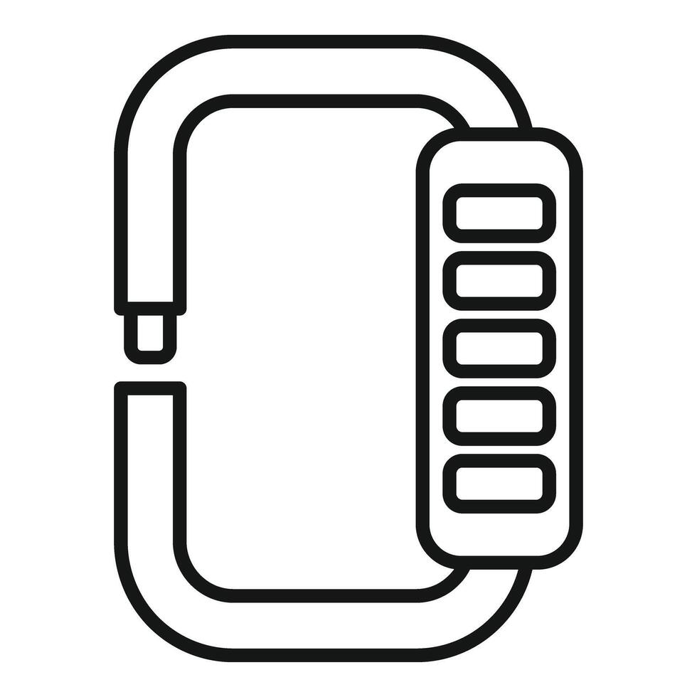 Access bracelet icon outline vector. Secured stop theft vector