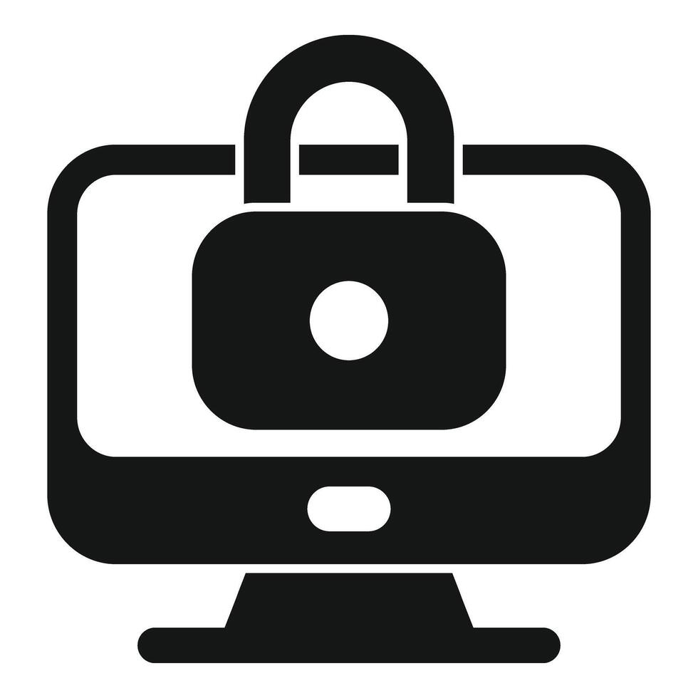 Lock online secure icon simple vector. Hacker software vector