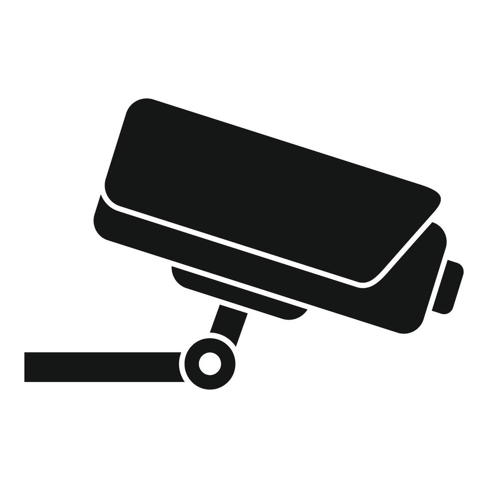 Secured police camera icon simple vector. Prevent crime vector