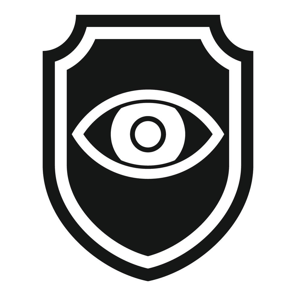 Secured stop theft eye icon simple vector. Access gesture vector