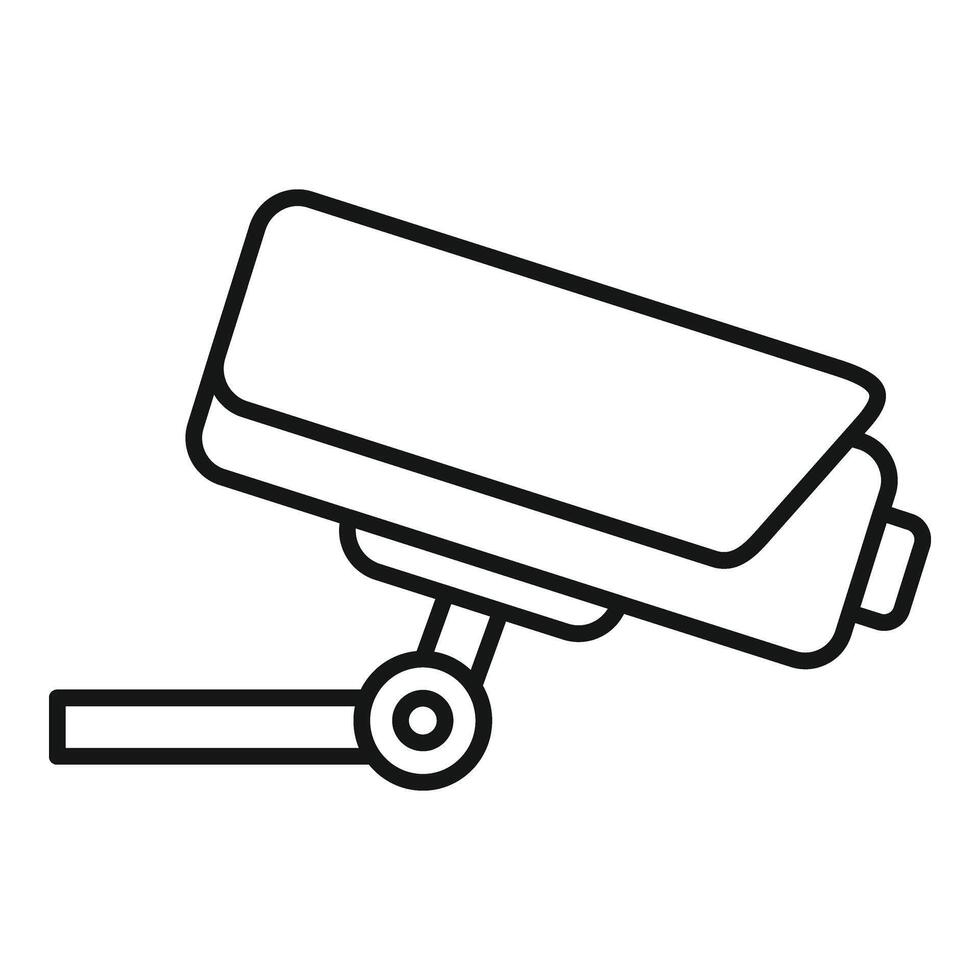 Secured police camera icon outline vector. Prevent crime vector