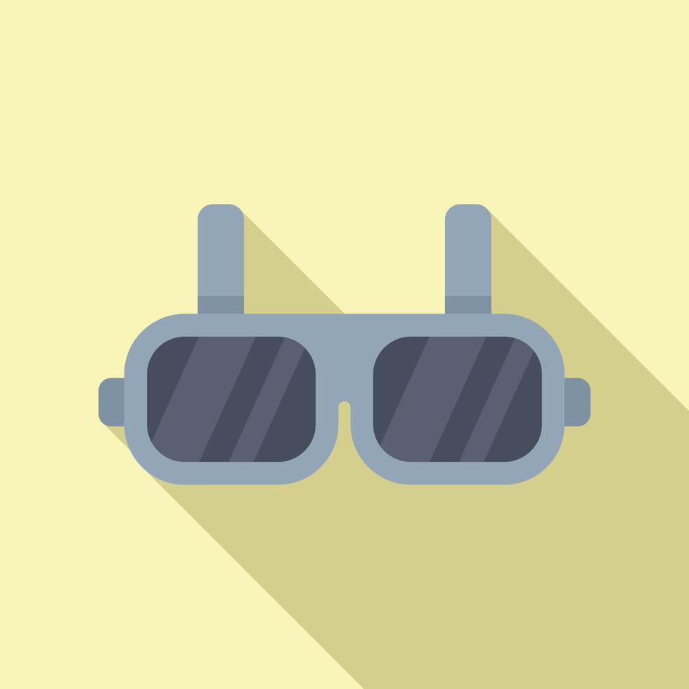 Cinematic vr glasses icon flat vector. Cyber game future vector