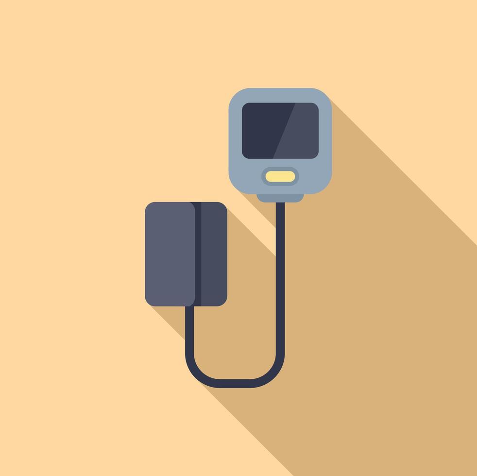 Blood pressure diagnostic device icon flat vector. Clinic patient vector