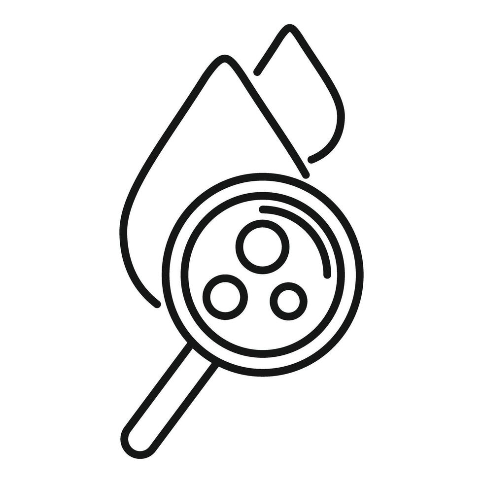 Blood body examination icon outline vector. Patient clinic vector