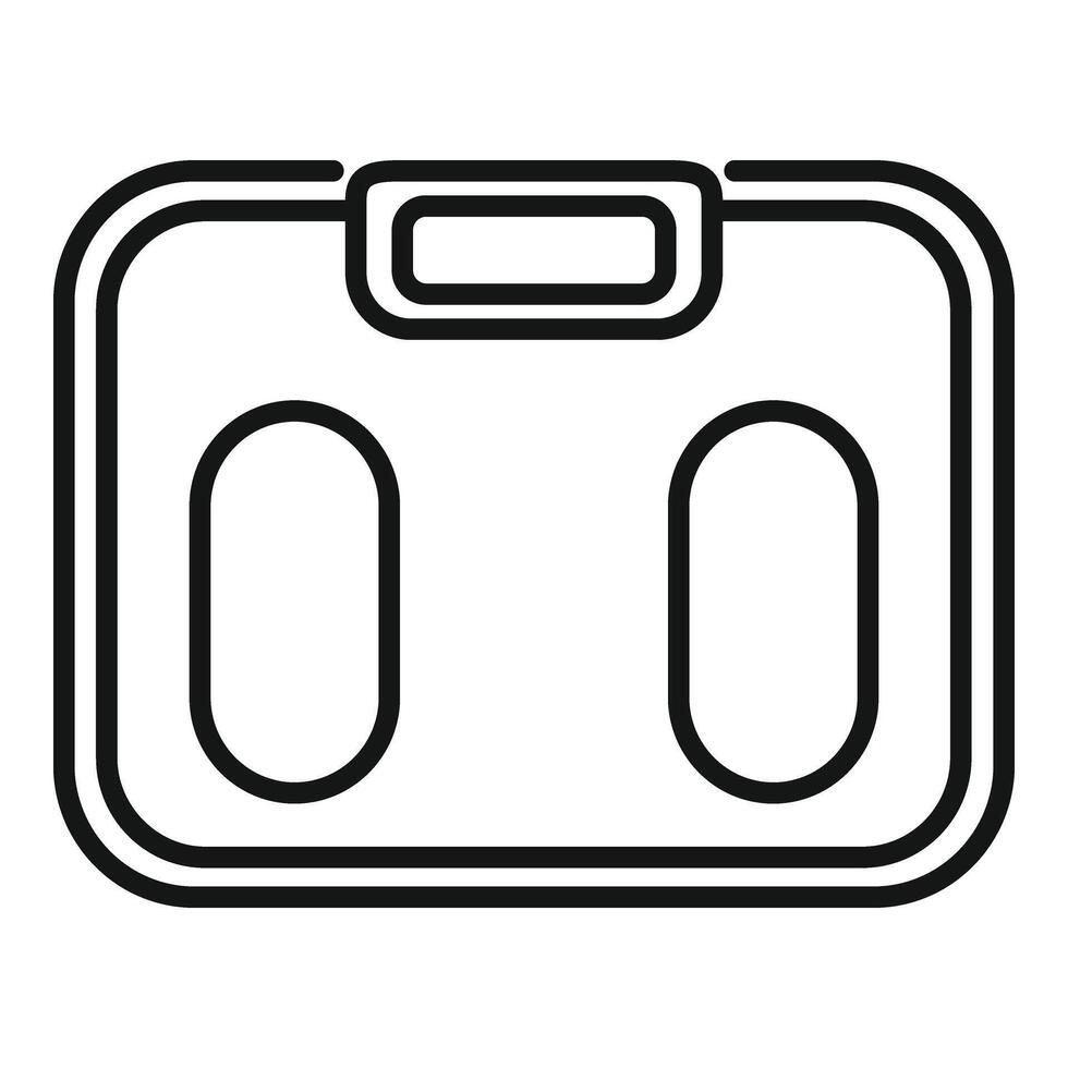 Medical patient scales icon outline vector. Review estimation vector