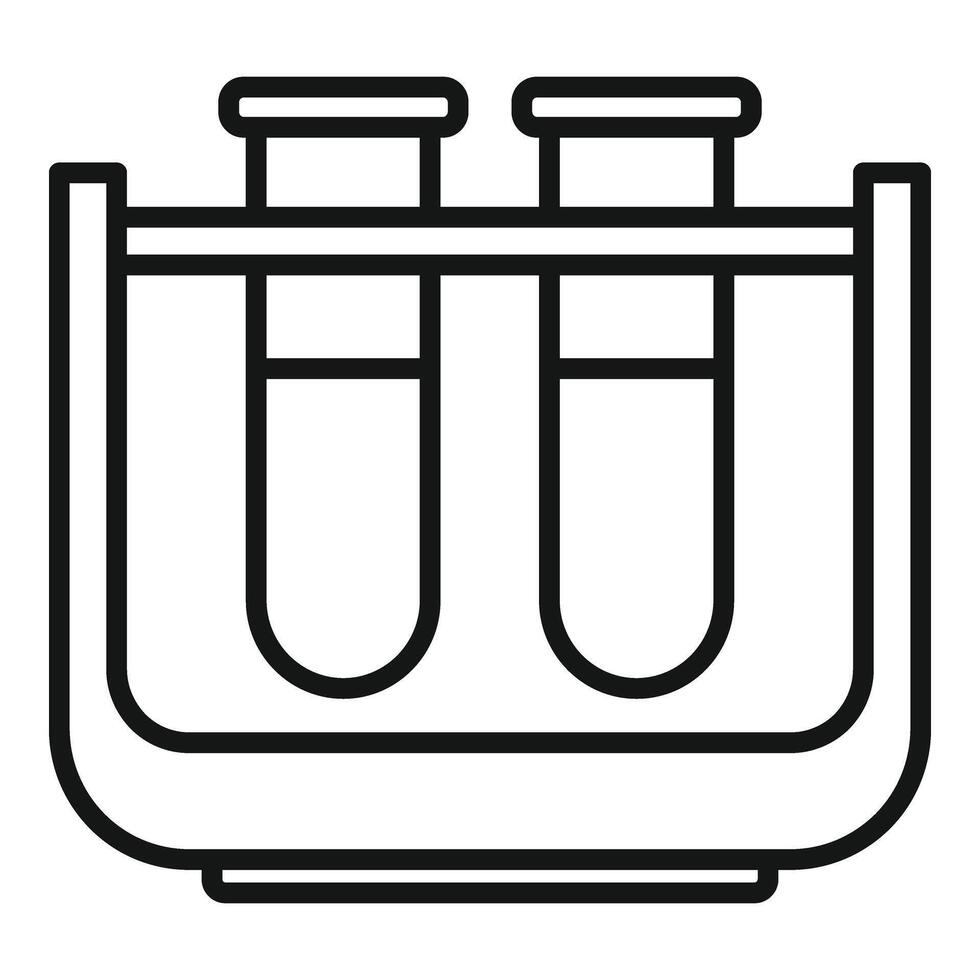 Test tube stand icon outline vector. Body general vector