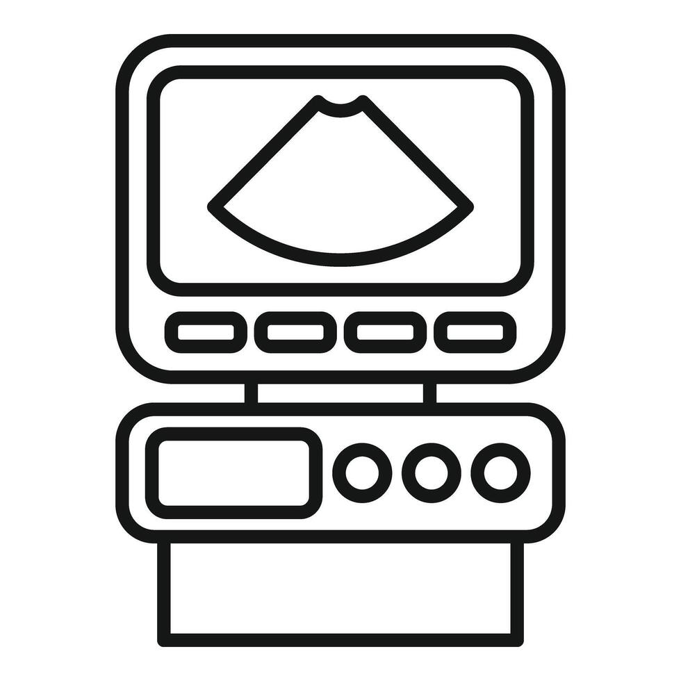 Examination device icon outline vector. Body clinic survey vector