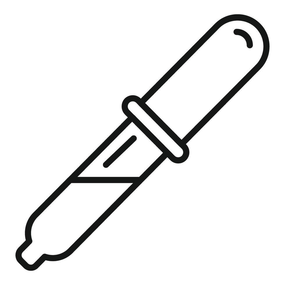 Blood medical dropper icon outline vector. Check test lipid vector