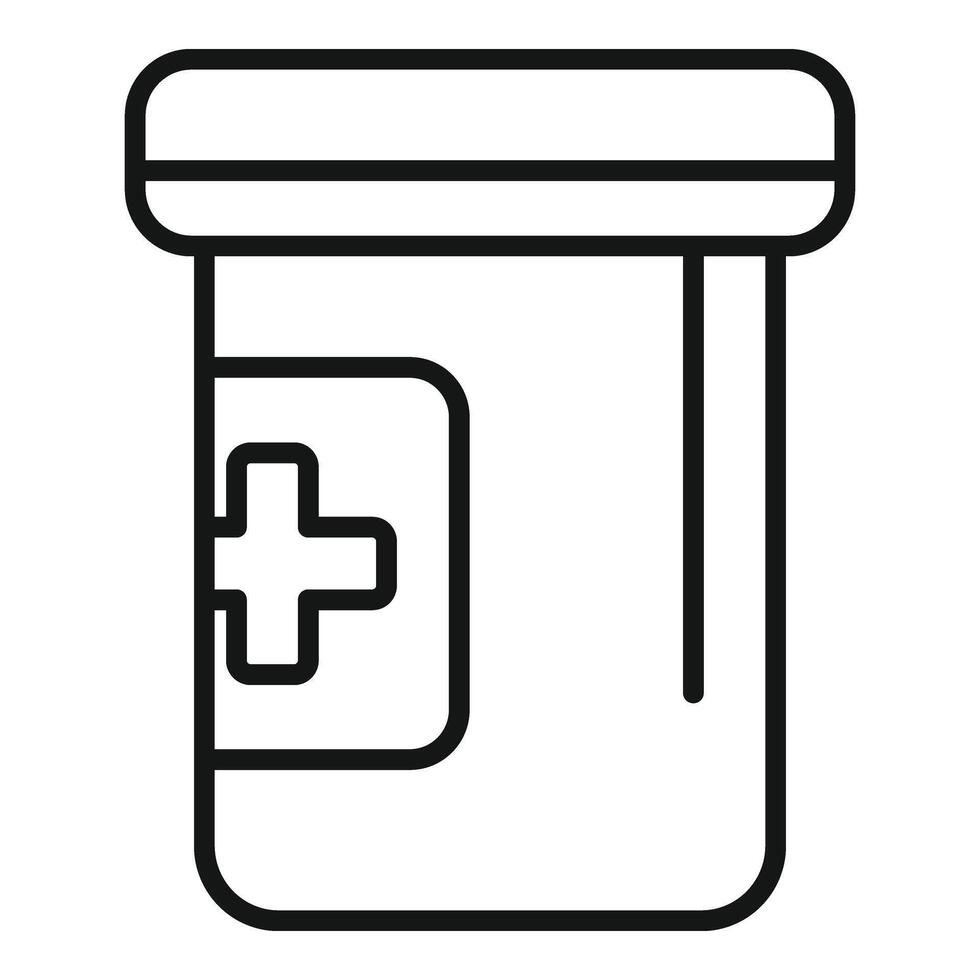 Medical patient bottle icon outline vector. Scan test liquid vector