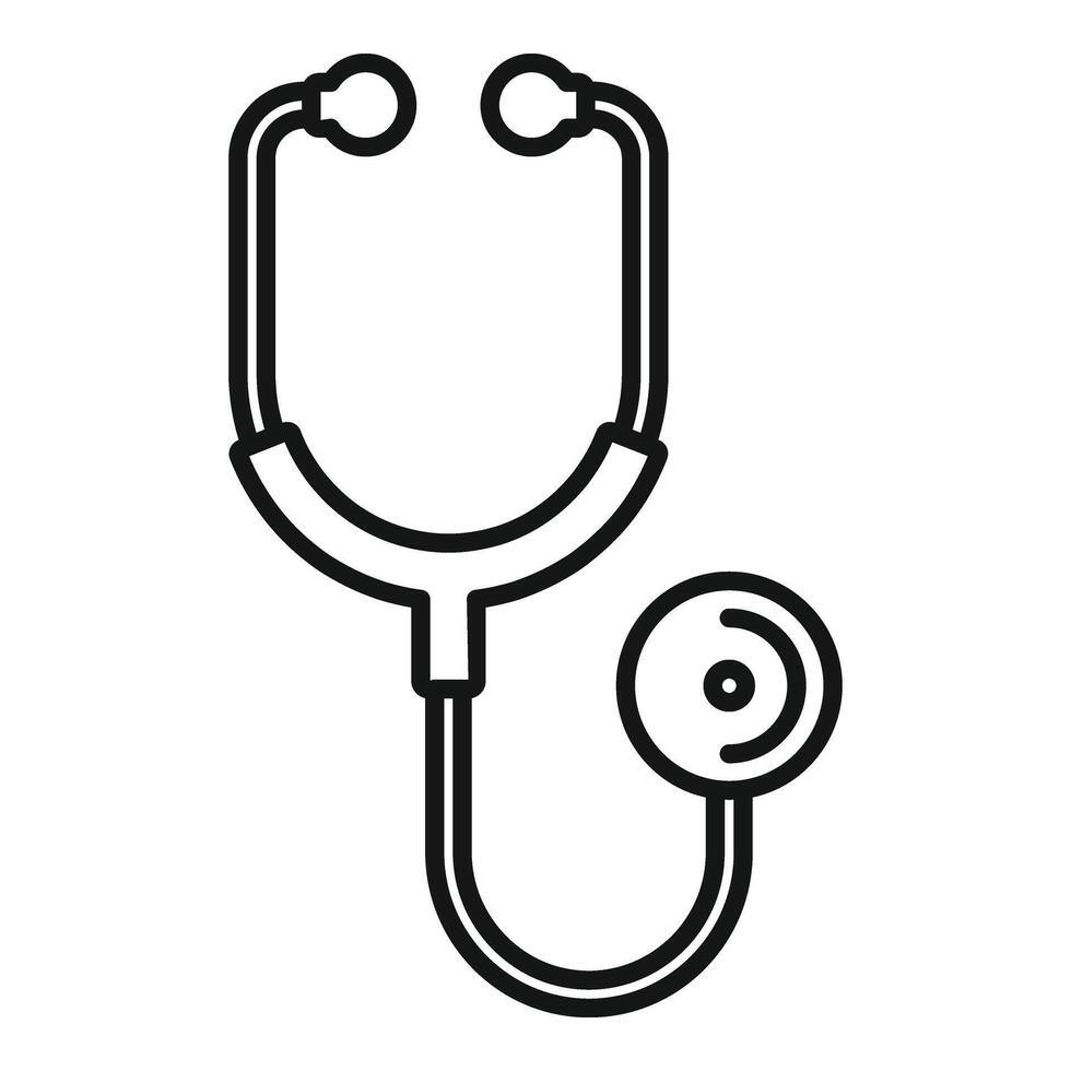Clinic medical stethoscope icon outline vector. Diagnostic general vector