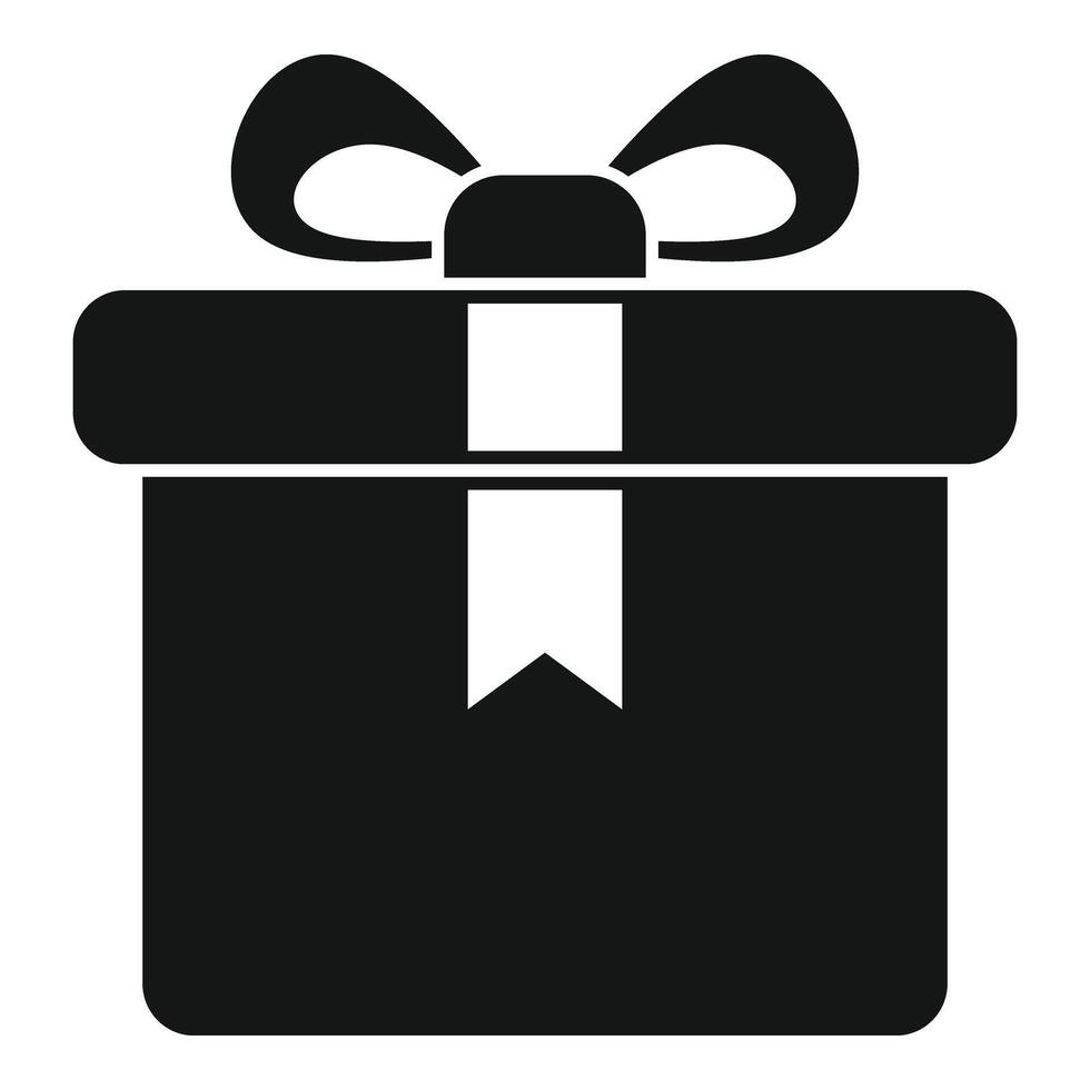 oferta regalo caja icono sencillo vector. festividad oferta fiesta vector