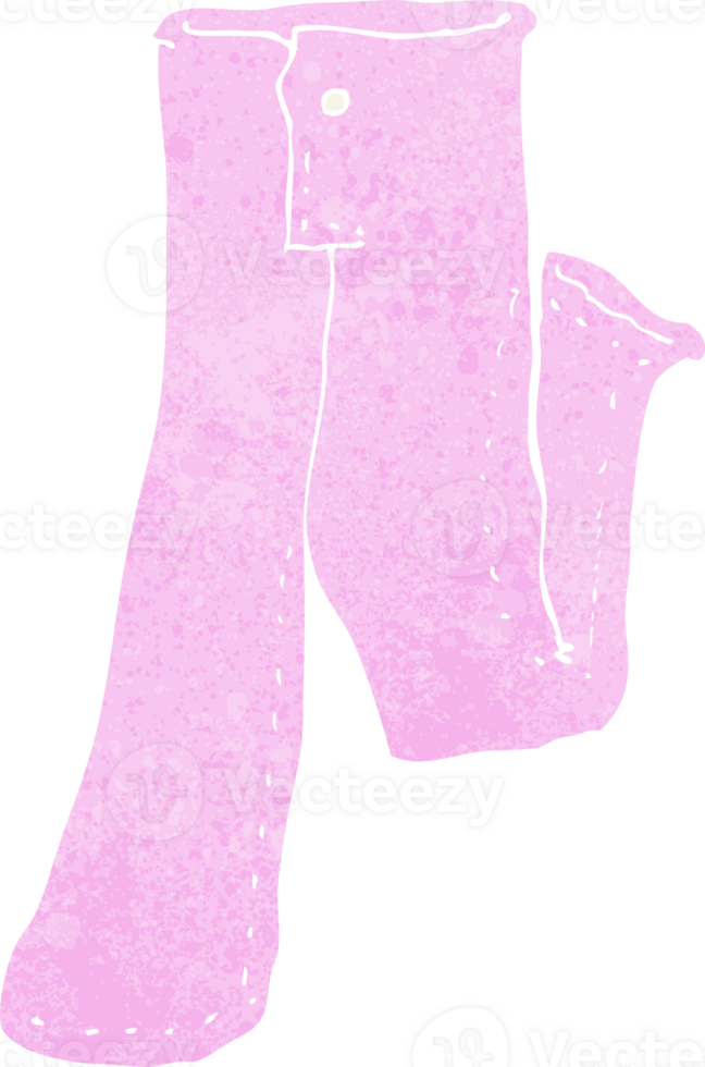 caricatura, par, de, rosa, pantalones png