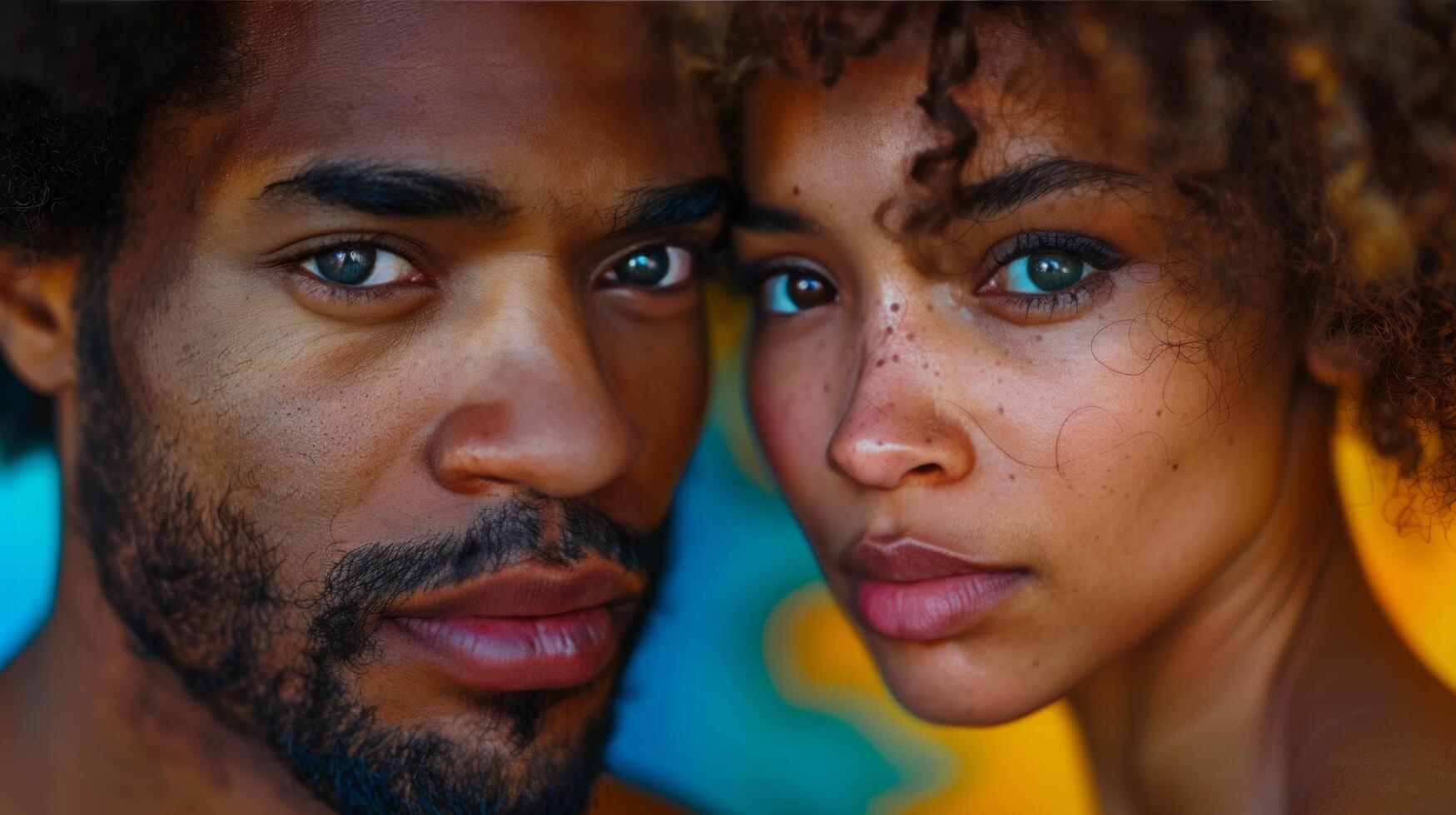 AI generated Man and Woman Staring at Each Other photo