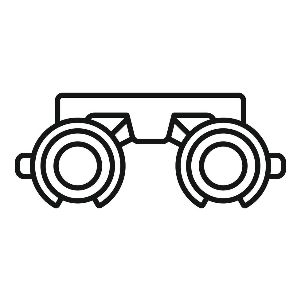 Eye device examination icon outline vector. Inspection patient vector