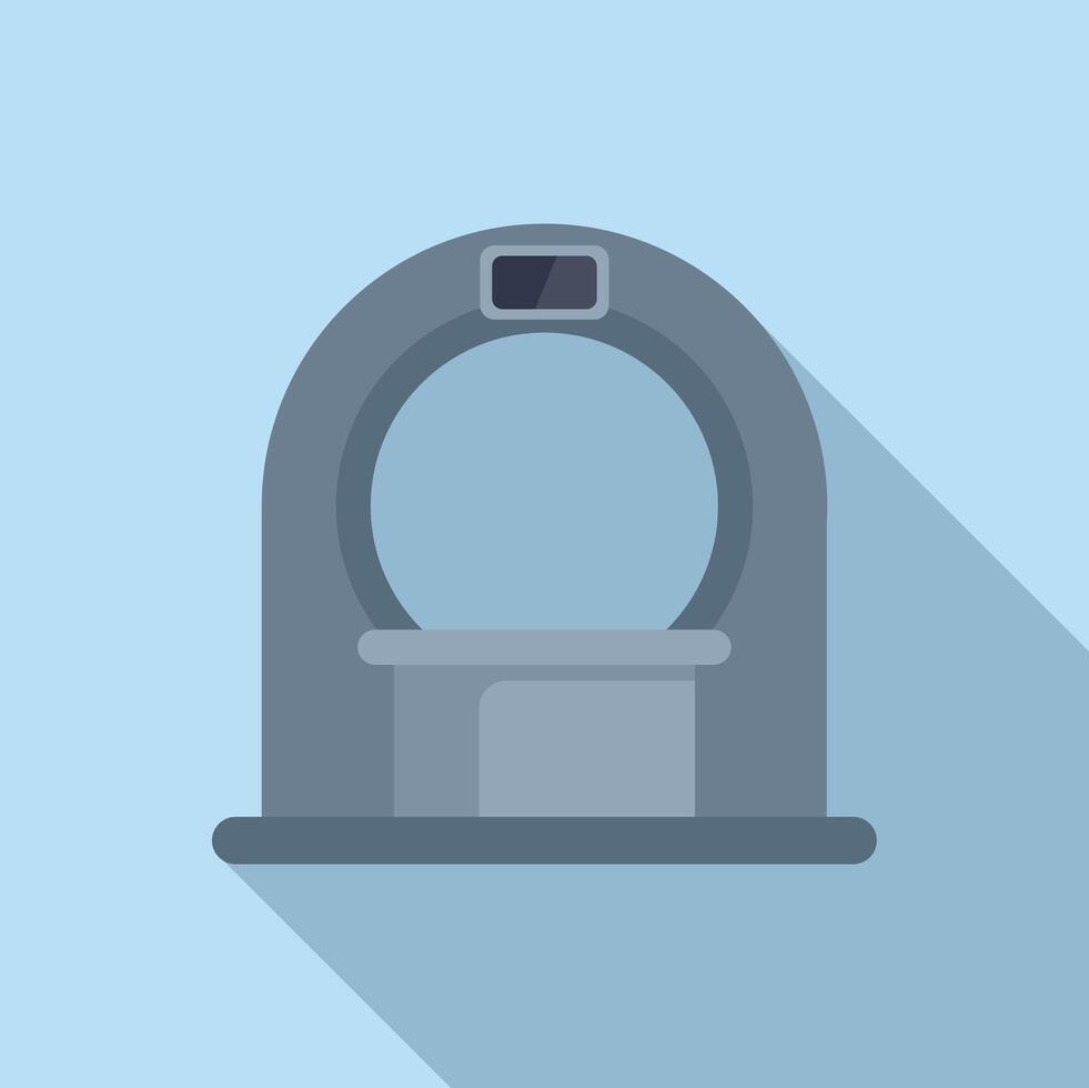 Mri scan device icon flat vector. Clinic patient examination vector