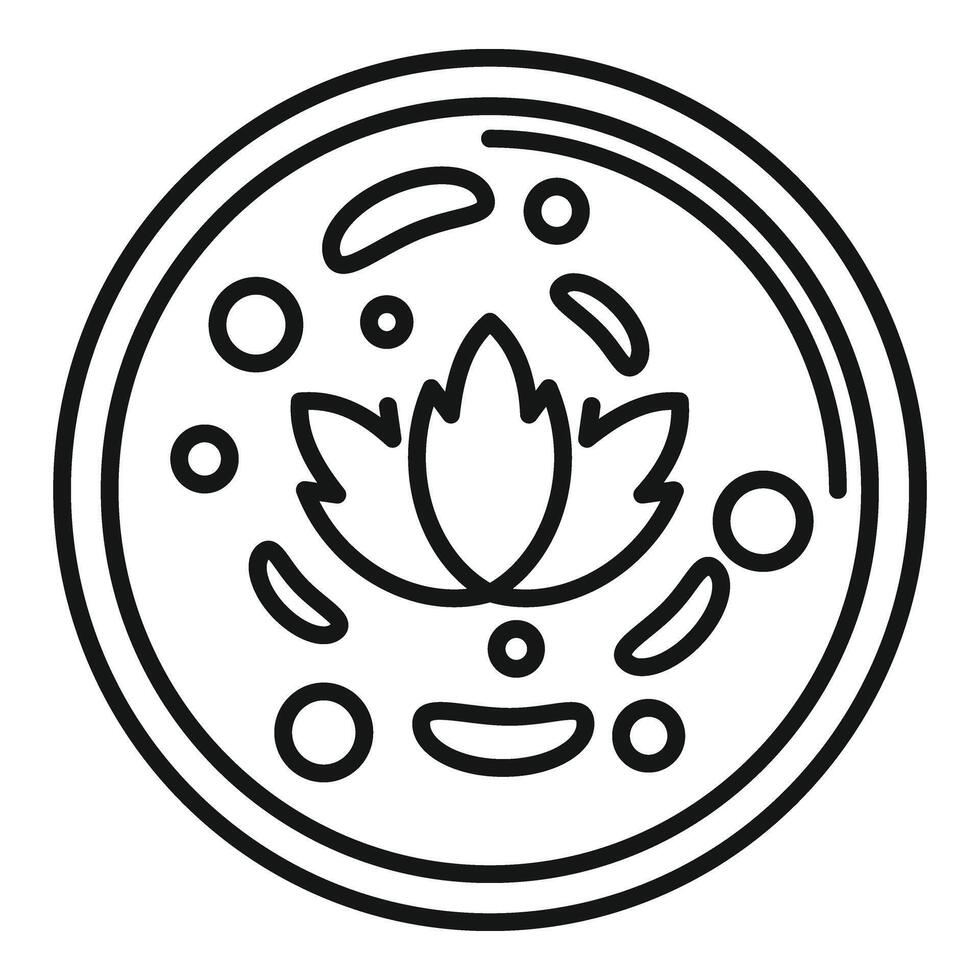 Serving cream soup icon outline vector. Supper lunch vector