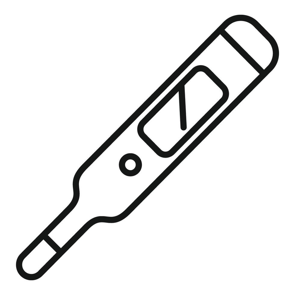 Digital thermometer icon outline vector. Patient clinical examination vector