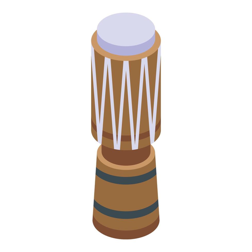 brasileño tambores icono isométrica vector. formación cultura vector