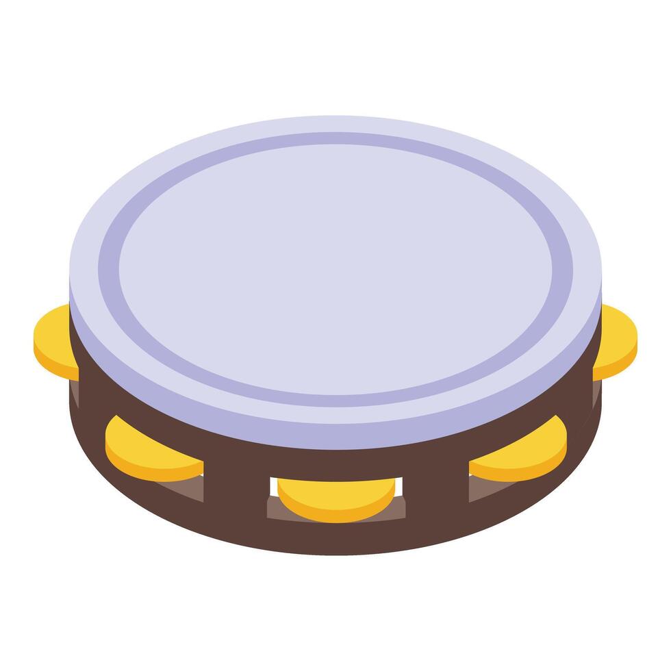 Music instrument icon isometric vector. Training capoeira vector