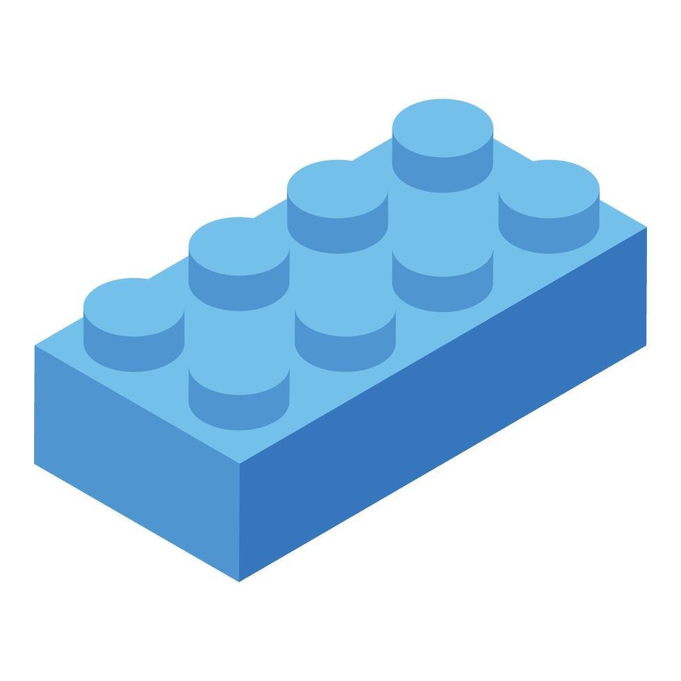 Plastic block icon isometric vector. Toy construction vector