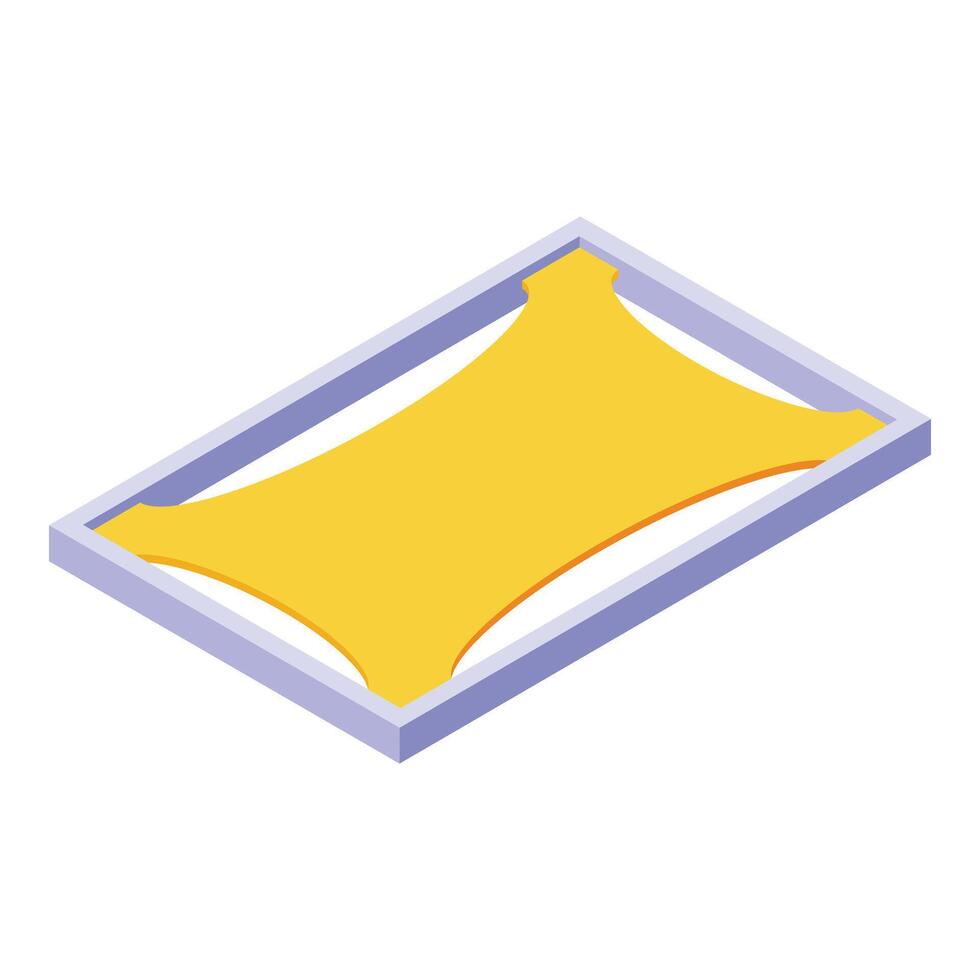 Stretch ceiling frame icon isometric vector. Room interior design vector