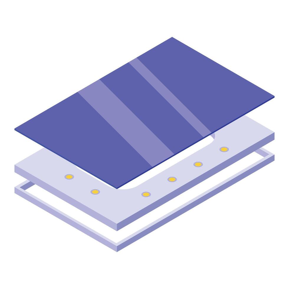 Blue stretch ceiling icon isometric vector. Device equipment vector