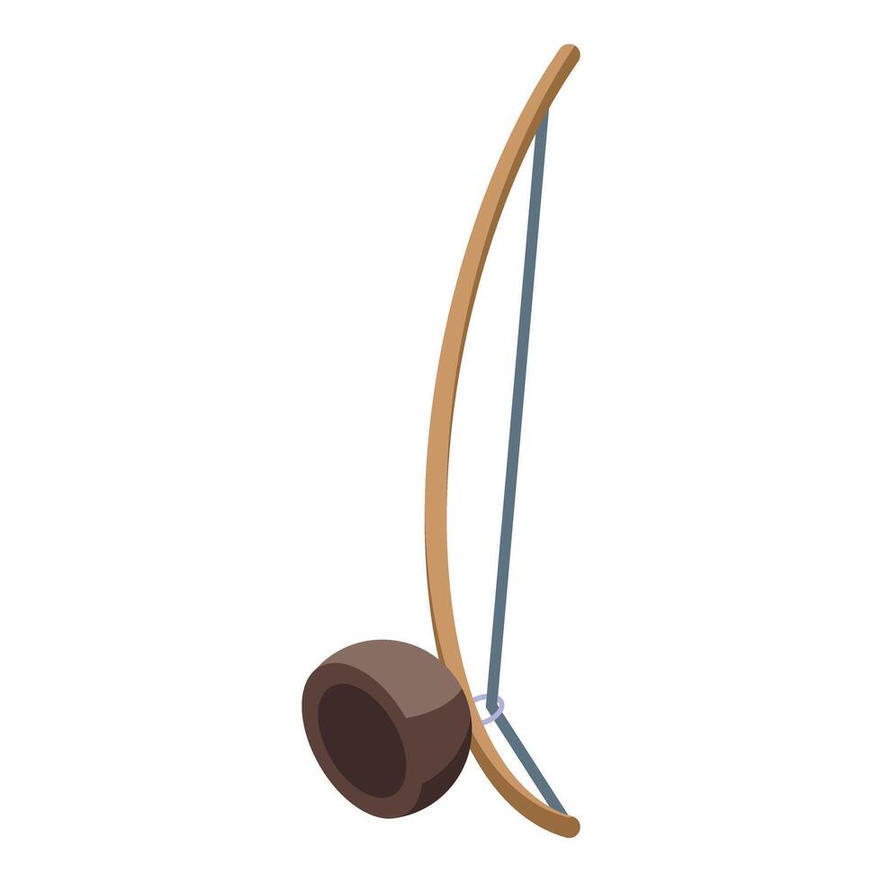 String instrument icon isometric vector. Brazil music vector