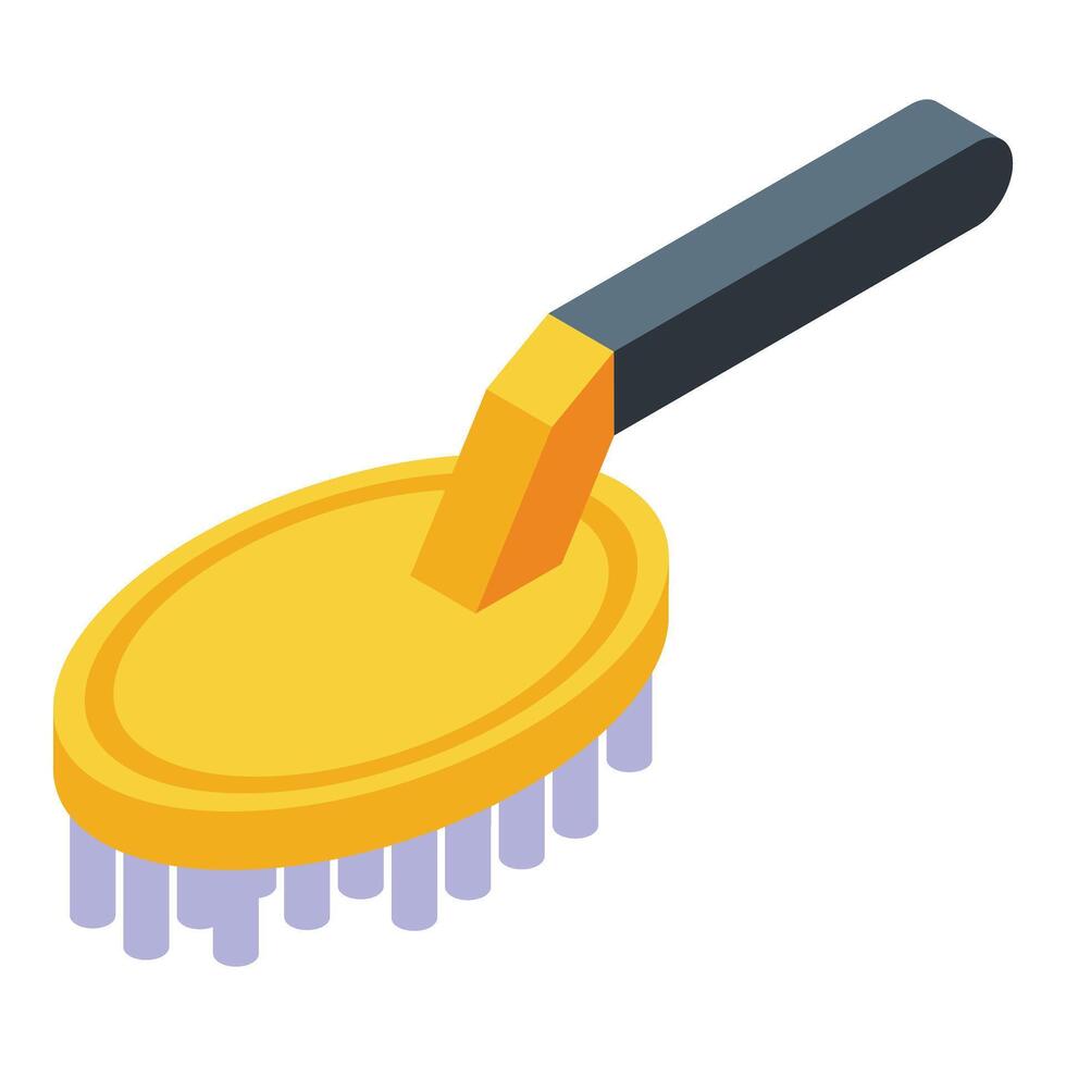Car cleaning brush icon isometric vector. Service shine vector