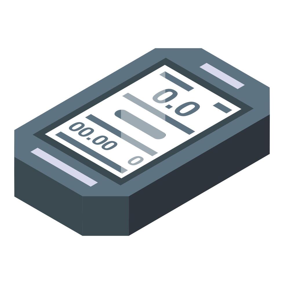 Device health computer icon isometric vector. Bike counter vector