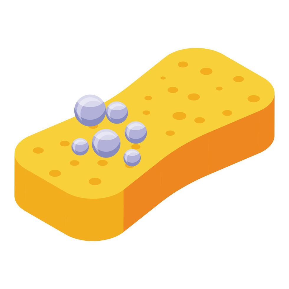 Car sponge cleaning icon isometric vector. Chemical service vector