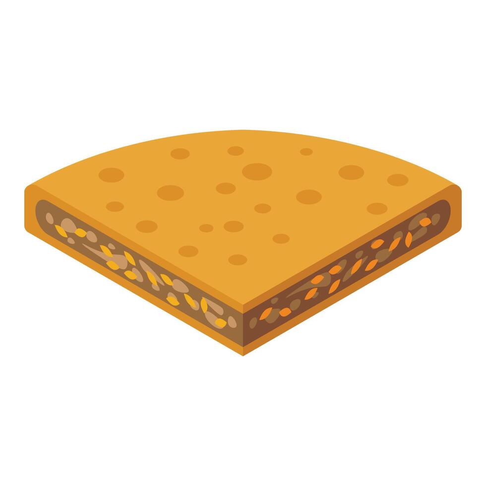 Restaurant quesadilla icon isometric vector. Vegetable chicken vector