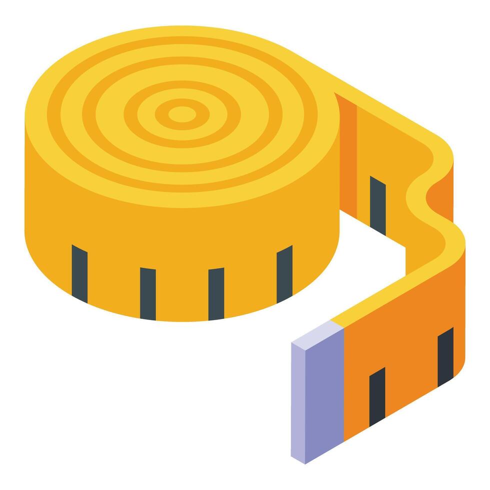 Measurement tape icon isometric vector. Medical care vector