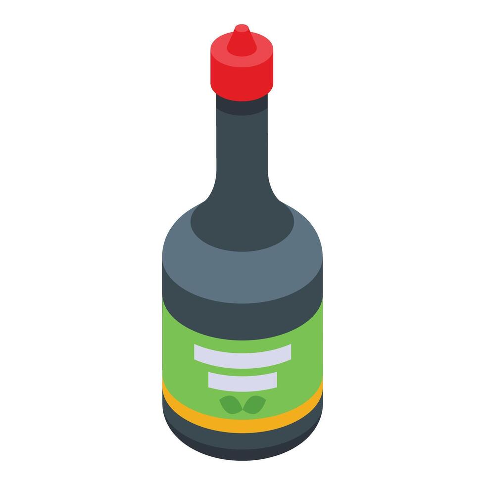 Sauce bottle icon isometric vector. Food snack vector