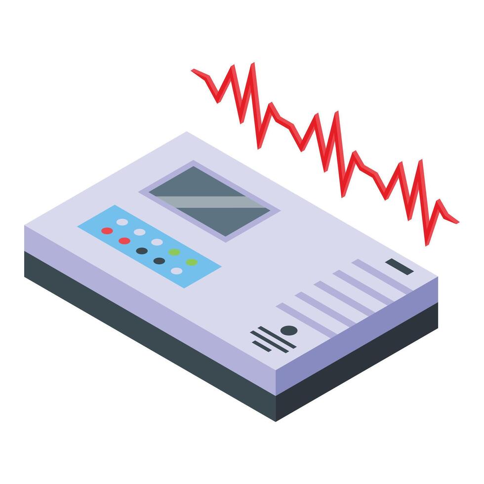 Cardio equipment icon isometric vector. Treatment history vector