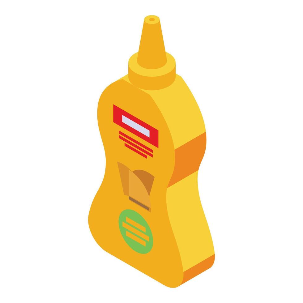 Quesadilla sauce bottle icon isometric vector. Bread vegetable vector