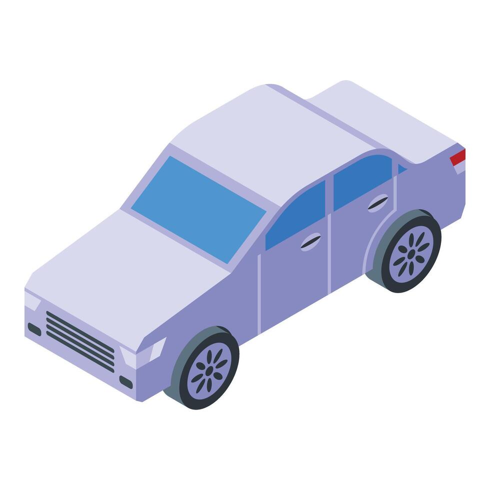 Sedan car icon isometric vector. Dealer auto shop vector