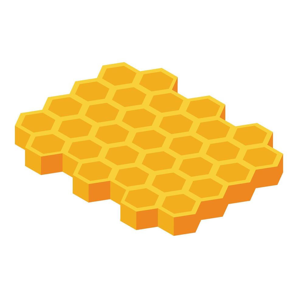 abeja marco miel icono isométrica vector. trabajo verano vector