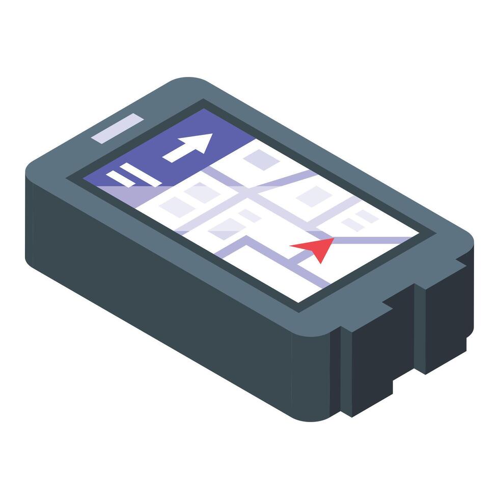 Gps bike computer icon isometric vector. Gear equipment vector